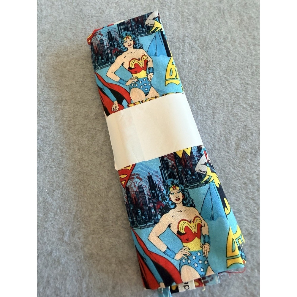 Wonder Woman Blue print 100% COTTON fabric 1 YARD NEW